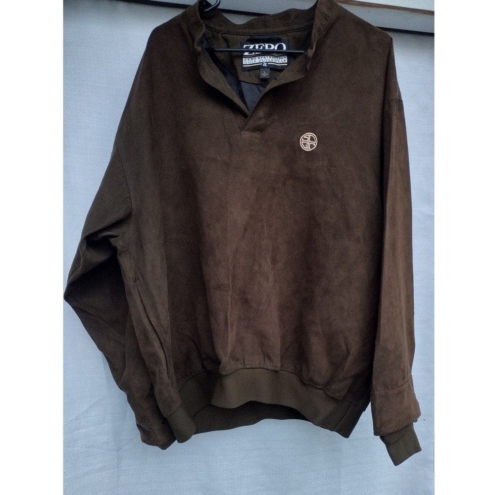 Zero Restriction Golf 1/4 Snap Windbreaker Pullover Dark Olive Green MicrofiberL
